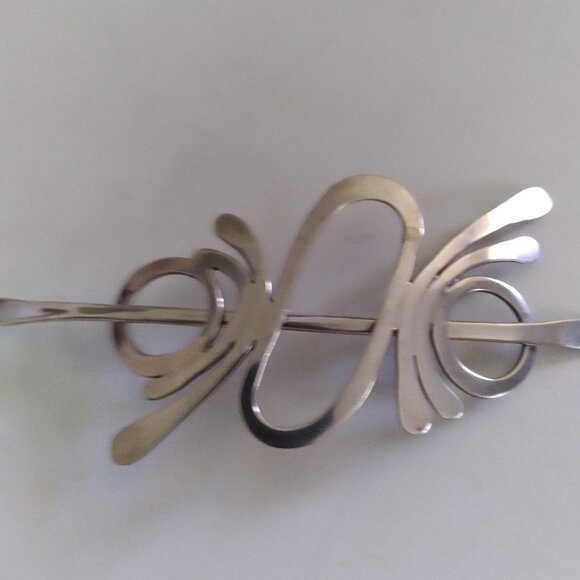 Large Silver Hair Clip/Slide - Picture 1 of 5